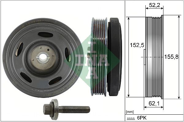 Schaeffler INA 544 0516 20 Belt Pulley Set, crankshaft