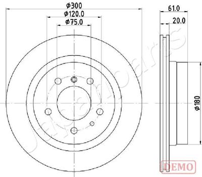 Brake Disc JAPANPARTS DP-011C