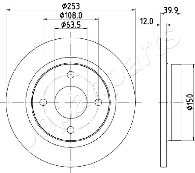 JAPANPARTS DP-0329 Brake Disc