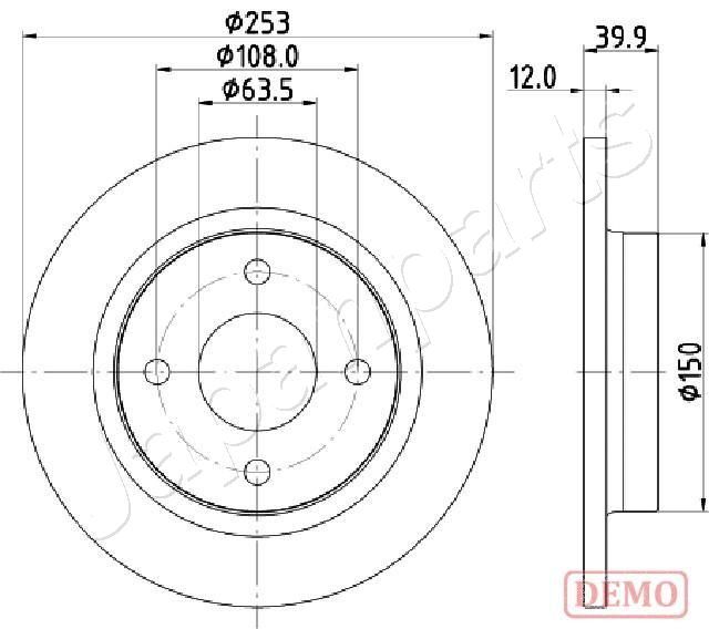 JAPANPARTS DP-0329C Brake Disc