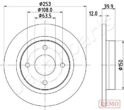 Brake Disc JAPANPARTS DP-0329C