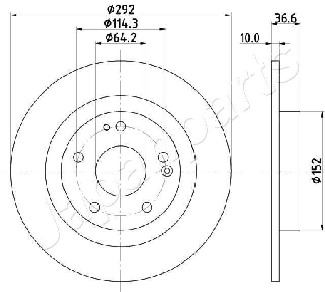 JAPANPARTS DP-427 Brake Disc