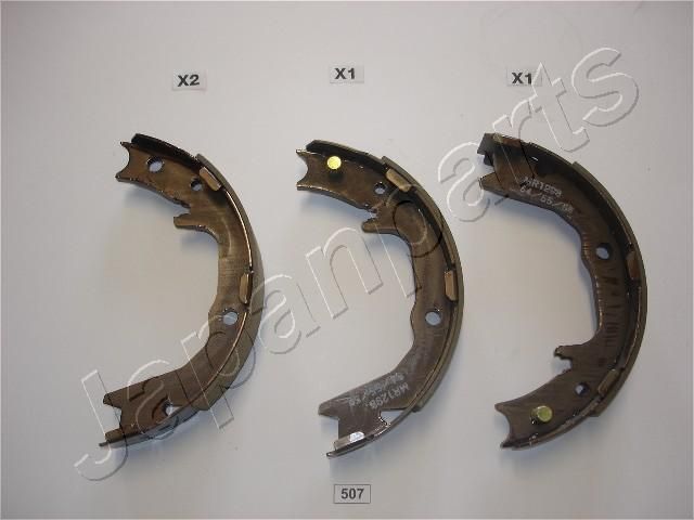 JAPANPARTS GF-507AF Brake Shoe Set, parking brake