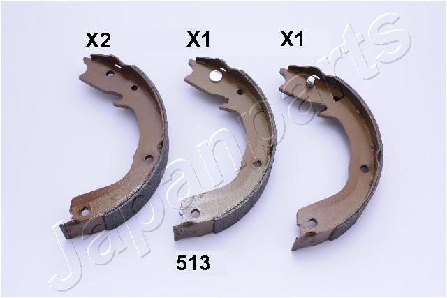 JAPANPARTS GF-513AF Brake Shoe Set, parking brake