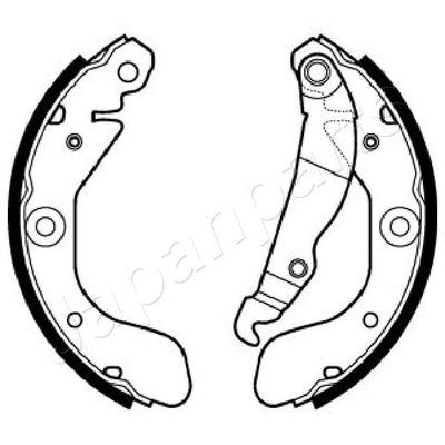 Brake Shoe Set JAPANPARTS GF-W10AF