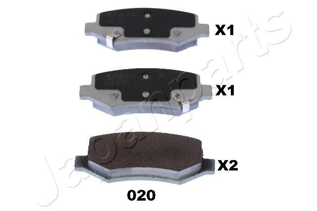 JAPANPARTS PP-020AF Brake Pad Set, disc brake