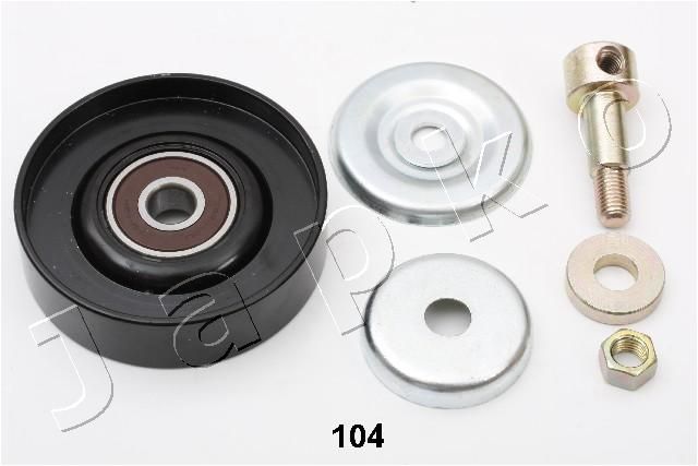 JAPKO 129104 Deflection/Guide Pulley, V-ribbed belt