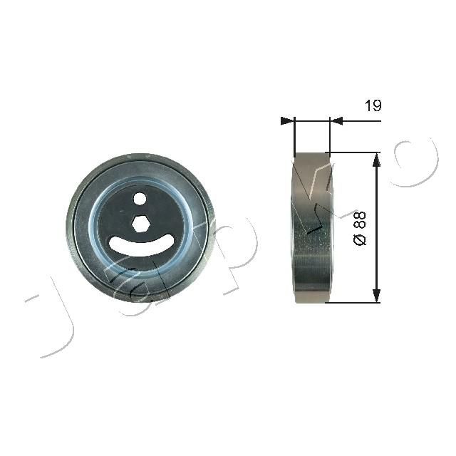 JAPKO 129817 Deflection/Guide Pulley, V-ribbed belt