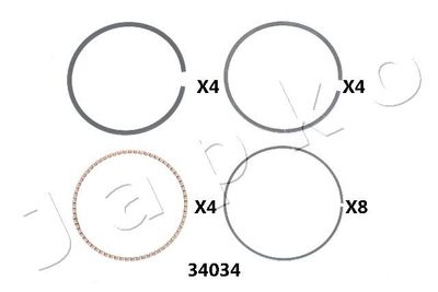 Piston Ring JAPKO 434034J