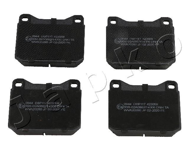 JAPKO 500944 Brake Pad Set, disc brake