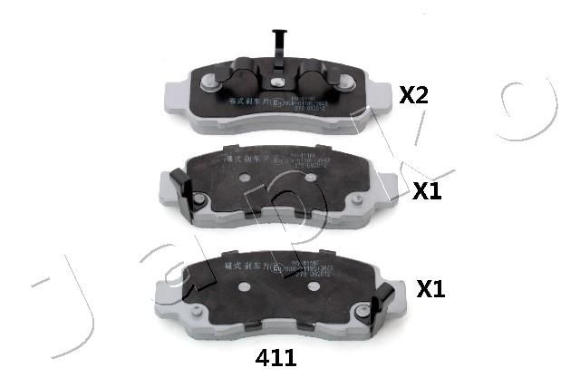 JAPKO 50411 Brake Pad Set, disc brake