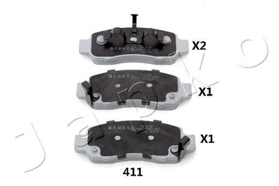 Brake Pad Set, disc brake JAPKO 50411