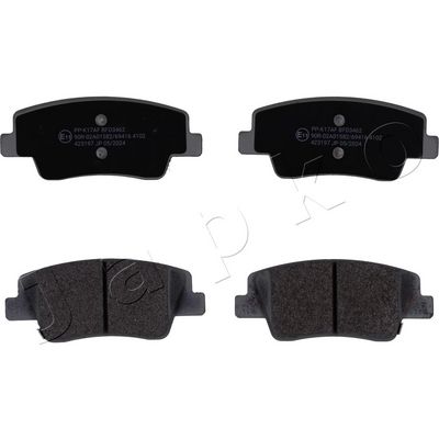 Brake Pad Set, disc brake JAPKO 51K17