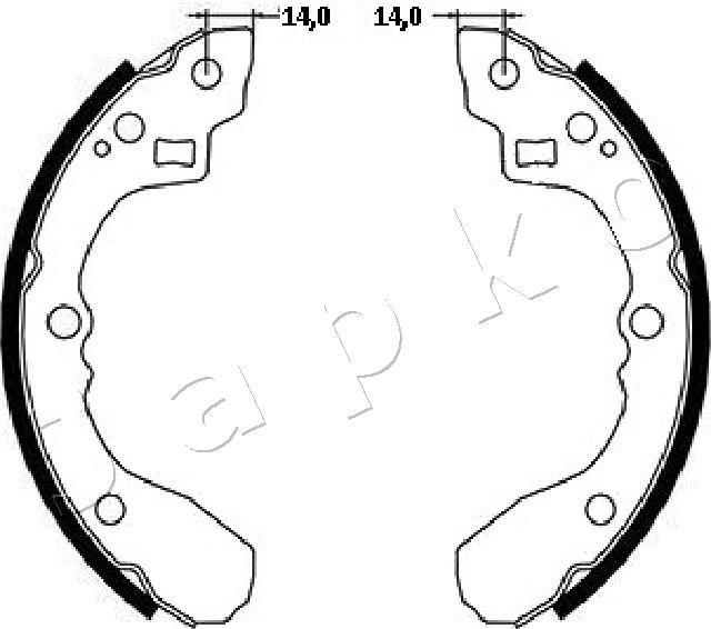 JAPKO 55398 Brake Shoe Set