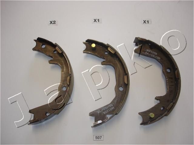 JAPKO 55507 Brake Shoe Set, parking brake