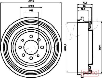 Brake Drum JAPKO 560703C
