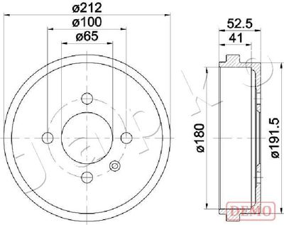 Brake Drum JAPKO 560912C