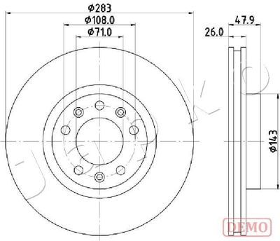 Brake Disc JAPKO 600637C