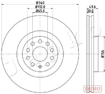 Brake Disc JAPKO 600907C
