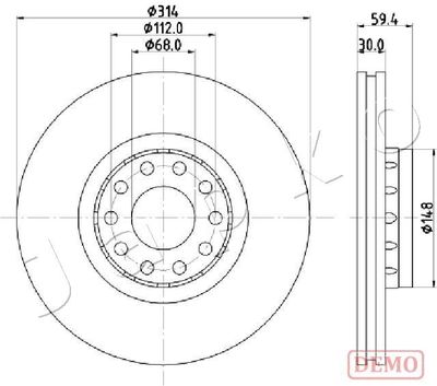 Brake Disc JAPKO 600924C