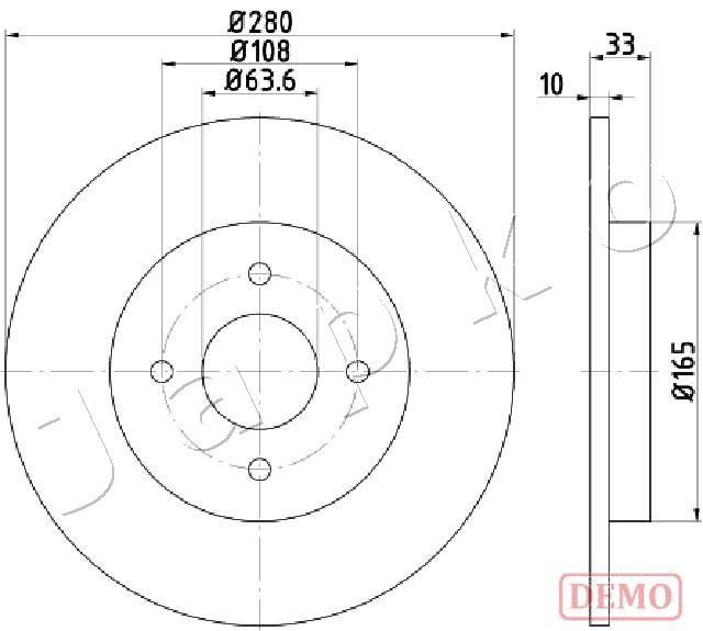 JAPKO 610304C Brake Disc