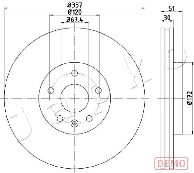 JAPKO 610323C Brake Disc