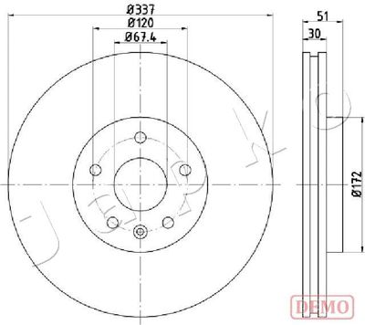 Brake Disc JAPKO 610323C