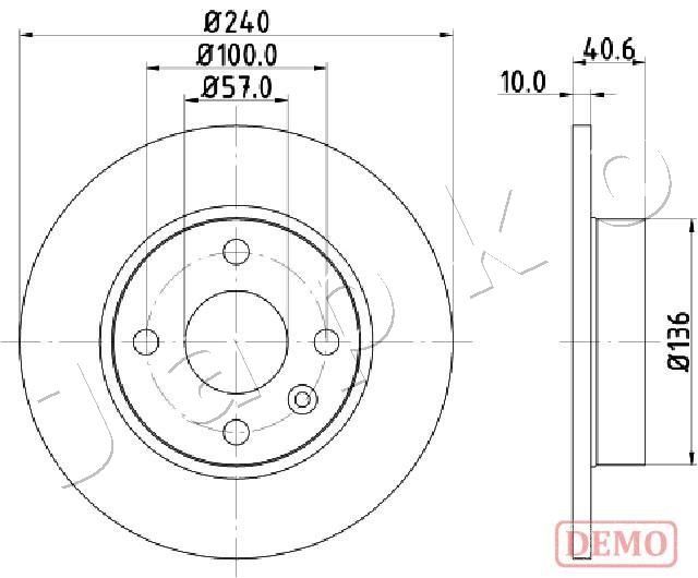 JAPKO 610405C Brake Disc