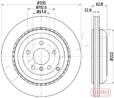 Brake Disc JAPKO 610519C