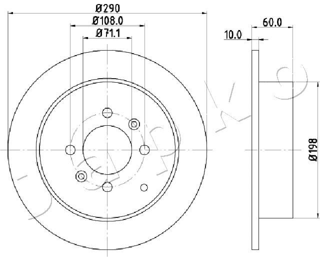 JAPKO 610616 Brake Disc