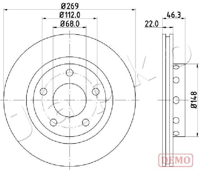 JAPKO 610913C Brake Disc