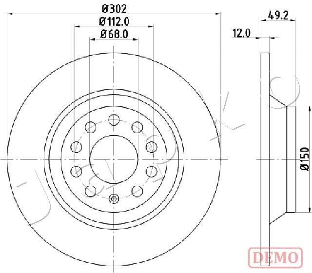 JAPKO 610915C Brake Disc