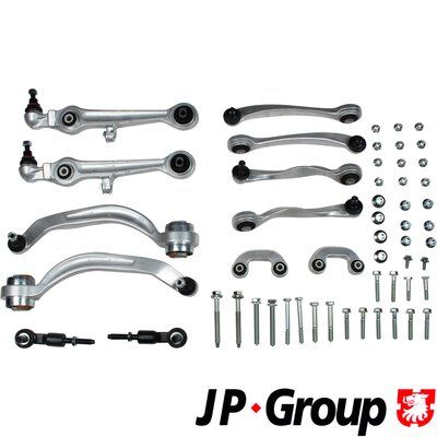 Control/Trailing Arm Kit, wheel suspension JP GROUP 1140100110