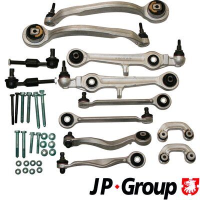 Control/Trailing Arm Kit, wheel suspension JP GROUP 1140103810