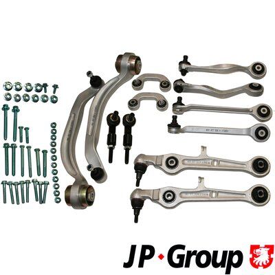 Control/Trailing Arm Kit, wheel suspension JP GROUP 1140104010