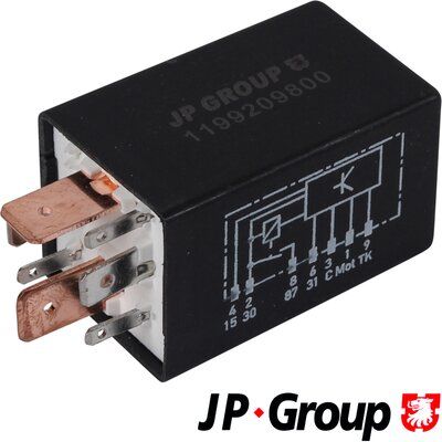 JP GROUP 1199209800 Relay, fuel pump