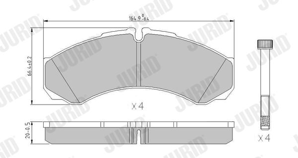 JURID 2912109561 Brake Pad Set, disc brake