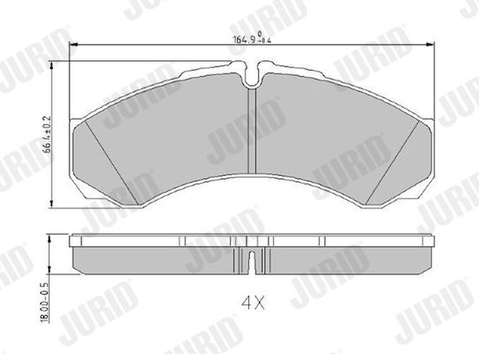 JURID 2912114530 Brake Pad Set, disc brake