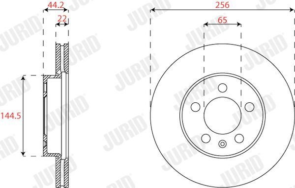 JURID 563227JC Brake Disc