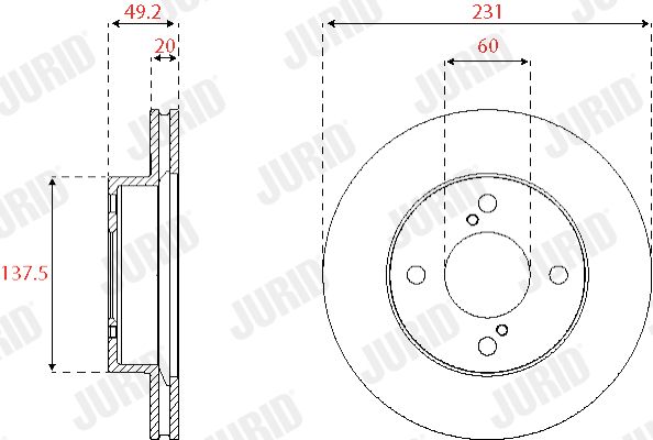 JURID 563253JC Brake Disc