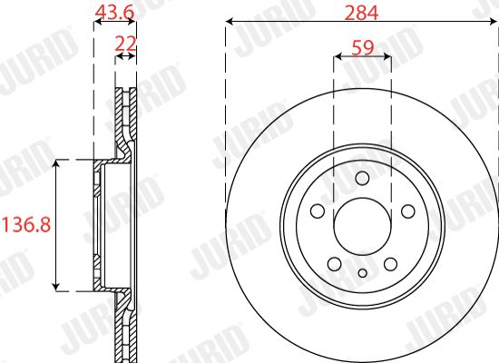 JURID 563273JC Brake Disc