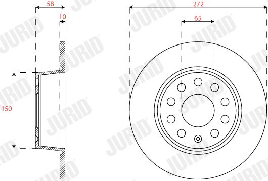 JURID 563293JC Brake Disc