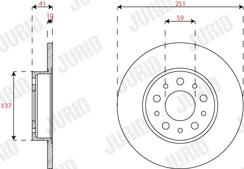 JURID 563295JC Brake Disc