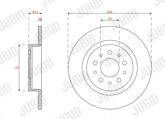 JURID 563296JC Brake Disc