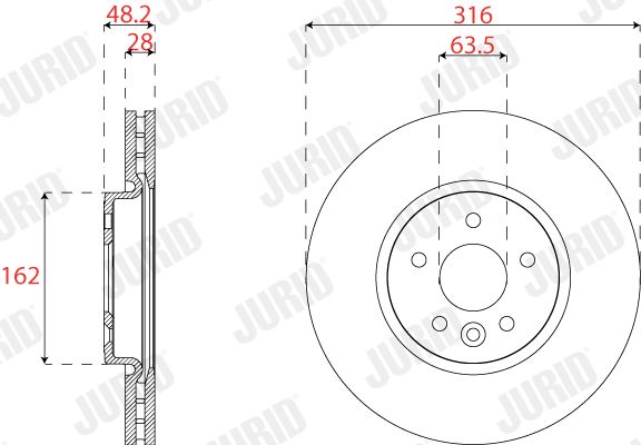 JURID 563304JC Brake Disc