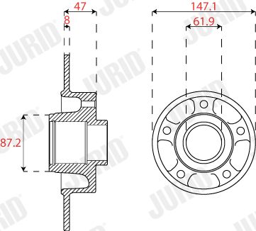 Brake Disc JURID 563317JC-1