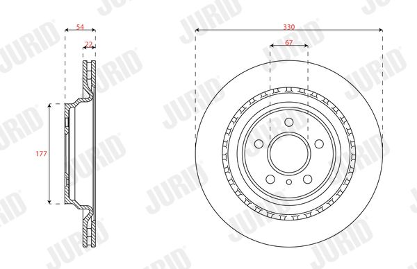 JURID 563348JC Brake Disc