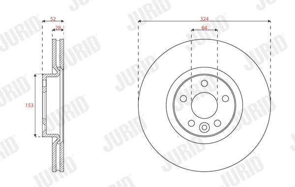 JURID 563400JC Brake Disc