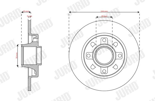JURID 563402J-1 Brake Disc