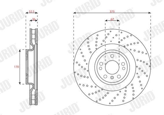 JURID 563483JC-1 Brake Disc